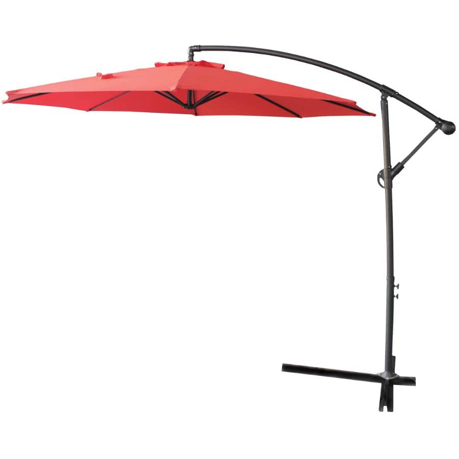 10' Cherry Red Offset Umbrella