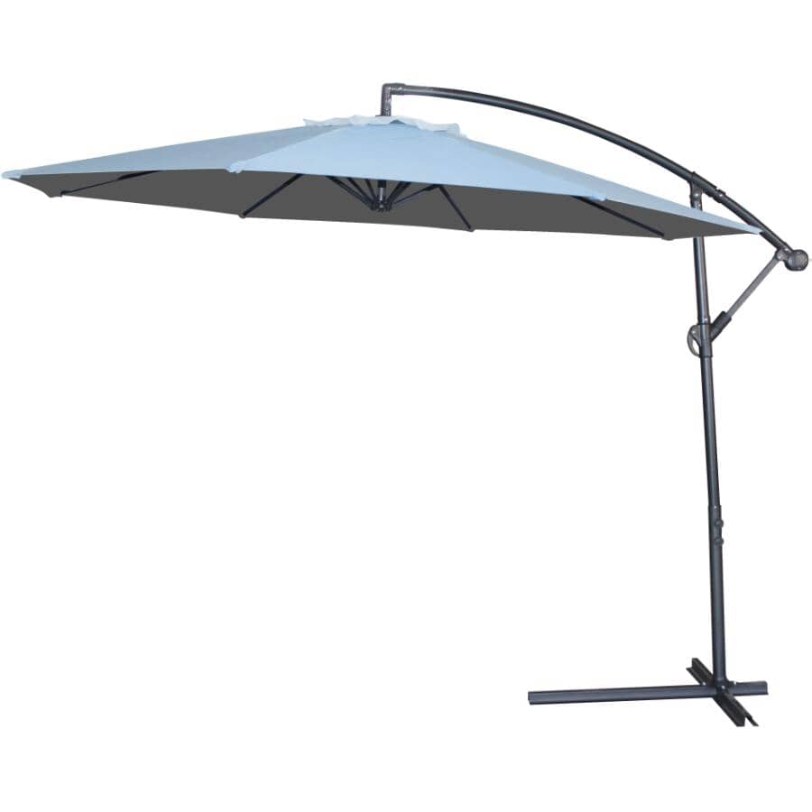 10' Sharkskin Grey Offset Umbrella
