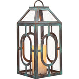 15" Antique Effect Plastic Lantern - with Battery Operated LED Candle