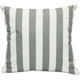 24" Square Throw Pillow - Grey + Stripe