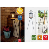 36" Solar Patio Floor Lamp - Warm White LED