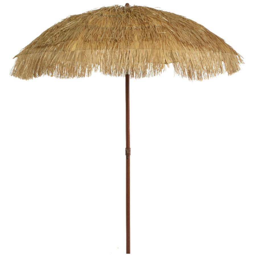7' Grass Market Umbrella - Brown