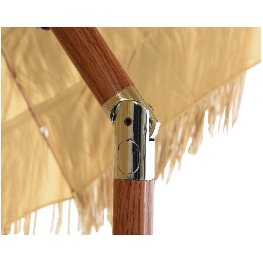 7' Grass Market Umbrella - Brown