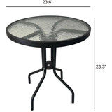 Brown Wicker Steel Frame Bistro Set - 3 Piece