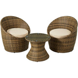 Egg Chat Set - with Cushions, 3 Piece