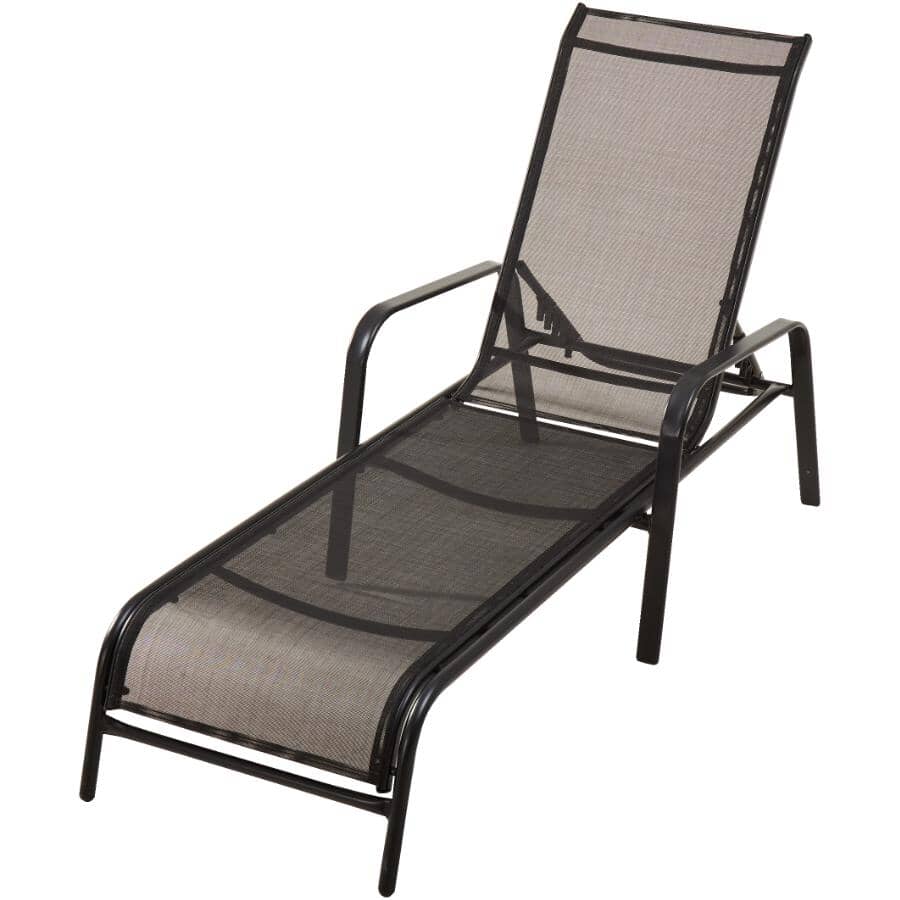 Sling Chaise Lounge - Black