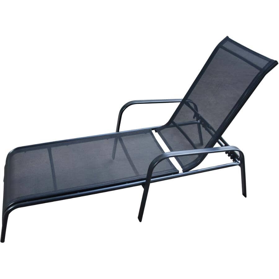 Sling Chaise Lounge - Black