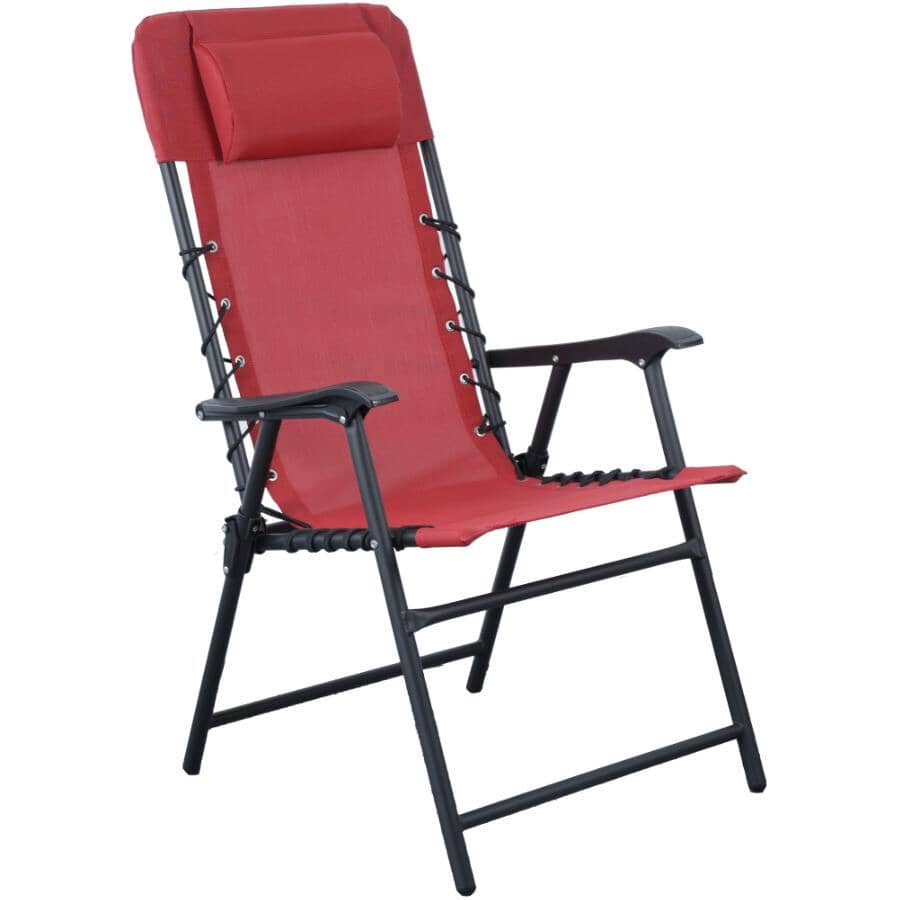 Textilene High Back Folding Chair - Salsa Red
