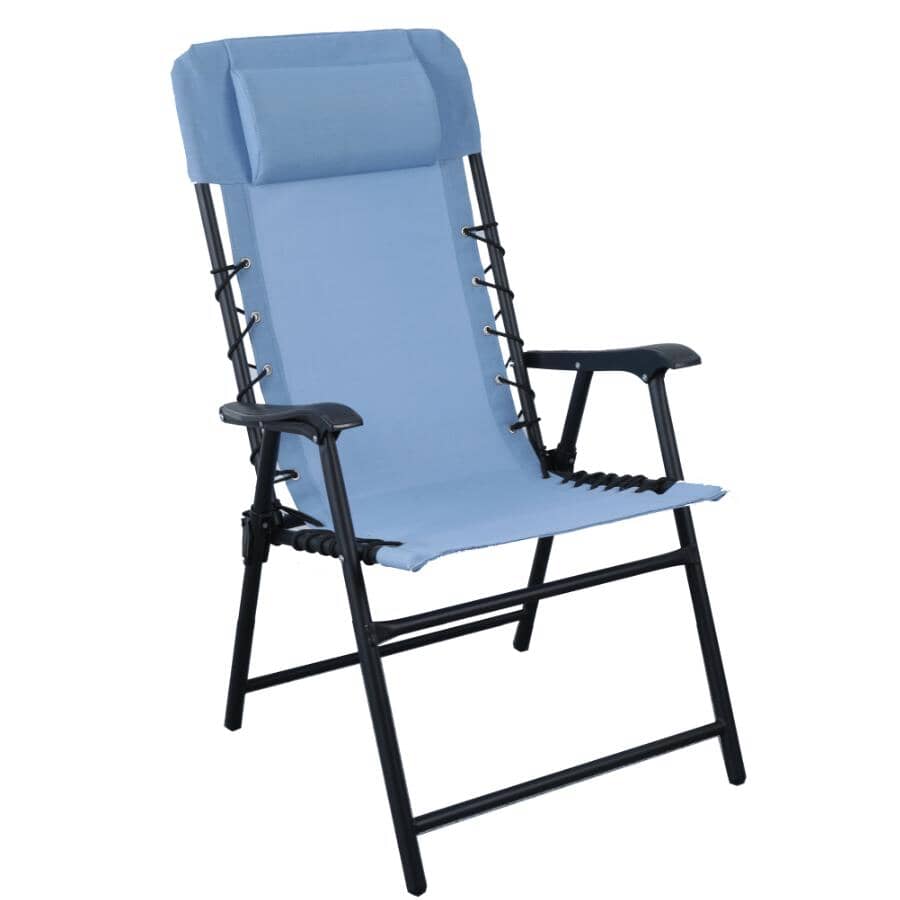 Textilene High Back Folding Chair - Placid Blue