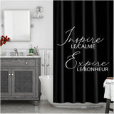 Polyester Shower Curtain - Inspire Expire, 70" x 72"