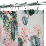 Polyester Shower Curtain - Cactus Blooms, 71" x 71"