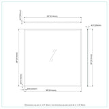 Reina Framed Square Mirror - Matte Black, 36" x 36"