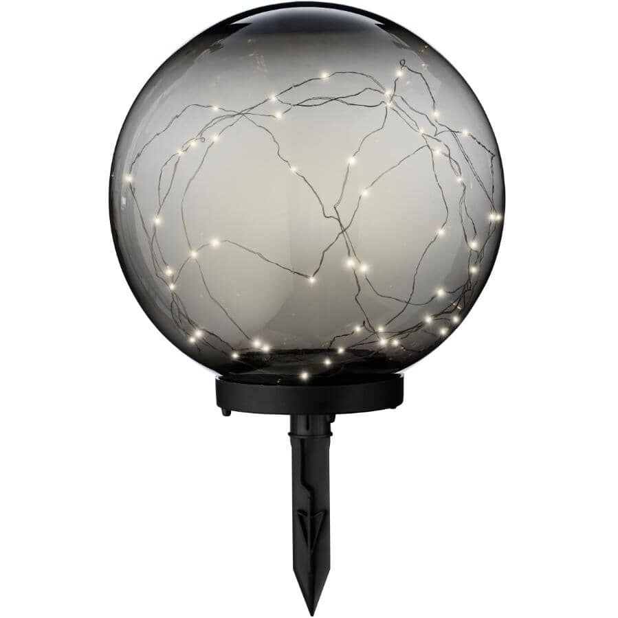 Round Solar Garden Stake Light - with Micro Lights