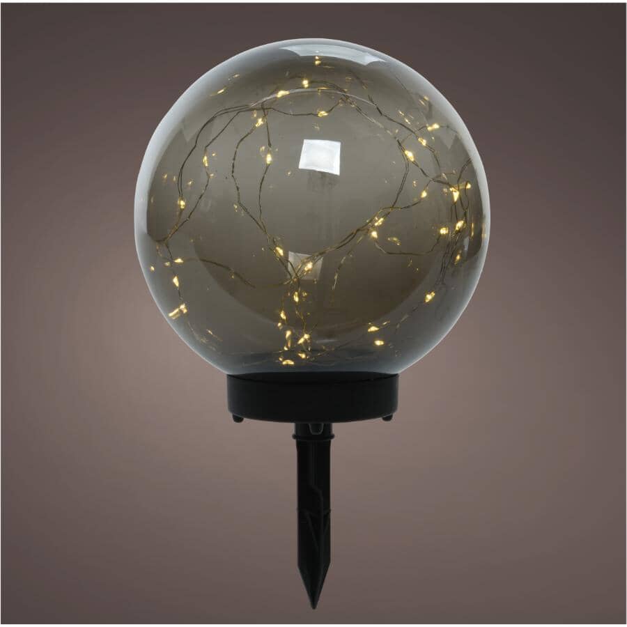 Round Solar Garden Stake Light - with Micro Lights