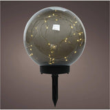 Round Solar Garden Stake Light - with Micro Lights