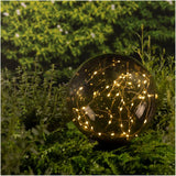 Round Solar Garden Stake Light - with Micro Lights