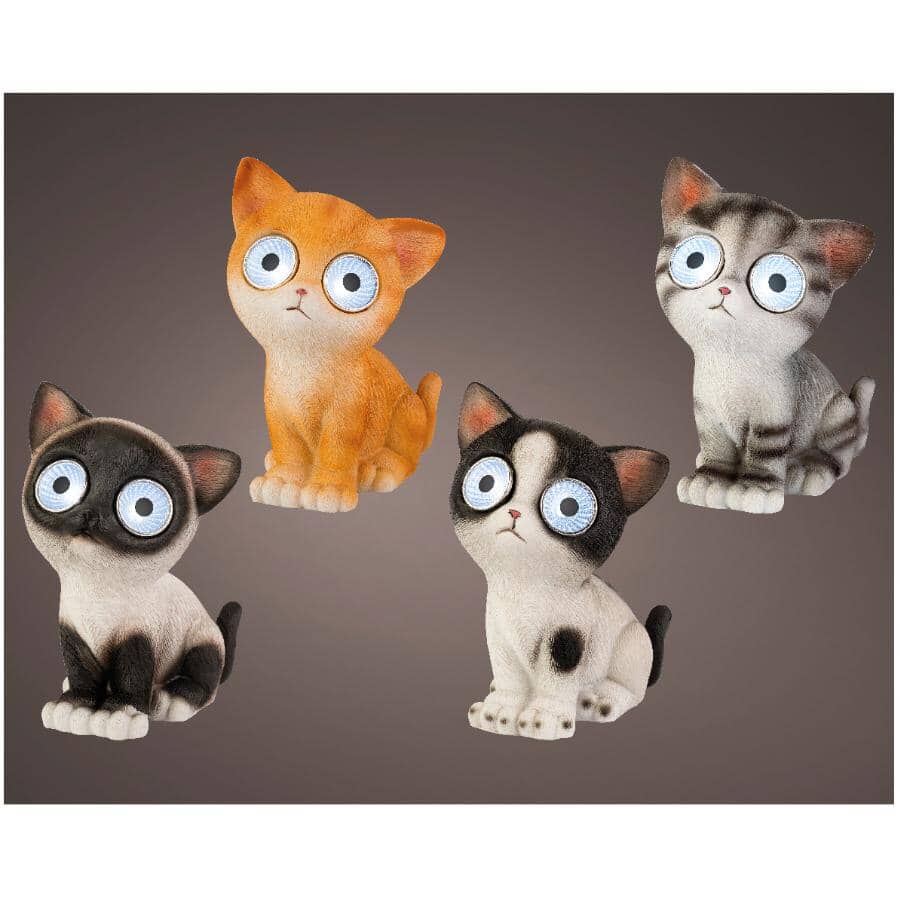 Solar Cat Figurine with Steady Function - Assorted