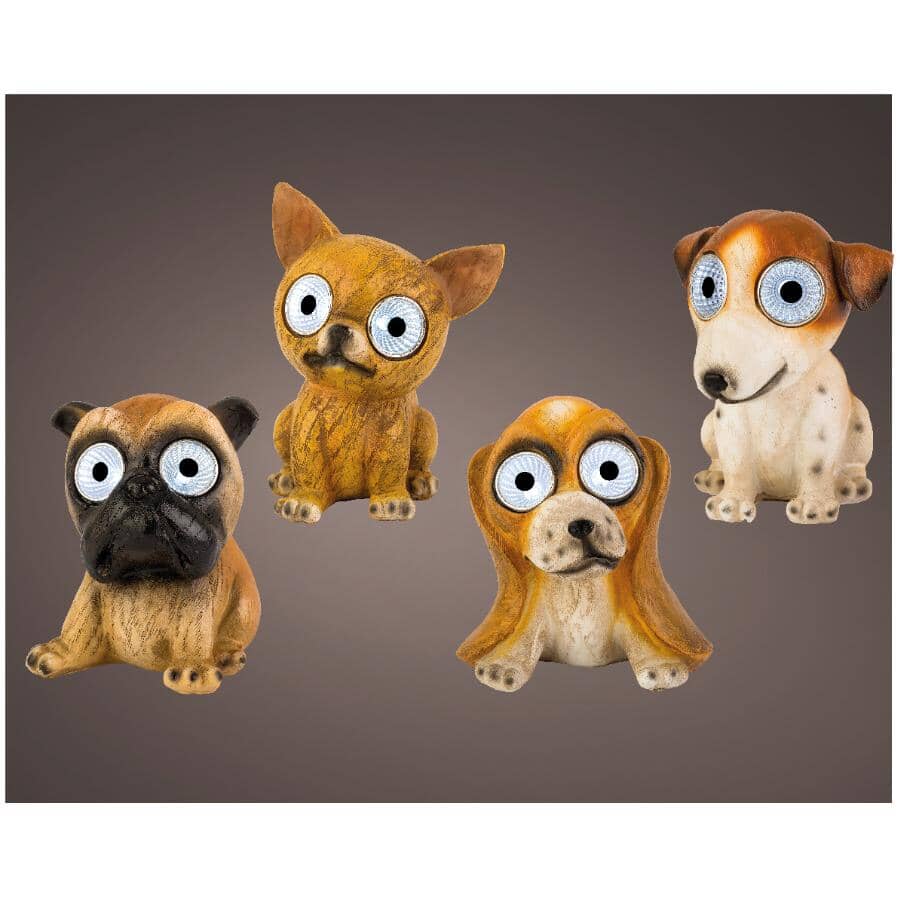 Solar Dog Figurine with Steady Function - Assorted