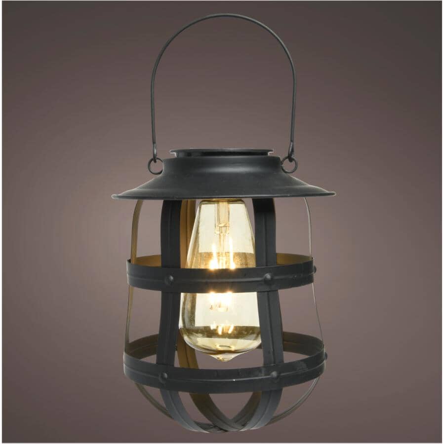 Solar Hanging Garden Light - Black