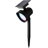 Solar Spotlight Garden Stake Light - with Colour Changing Effect, Set of 2