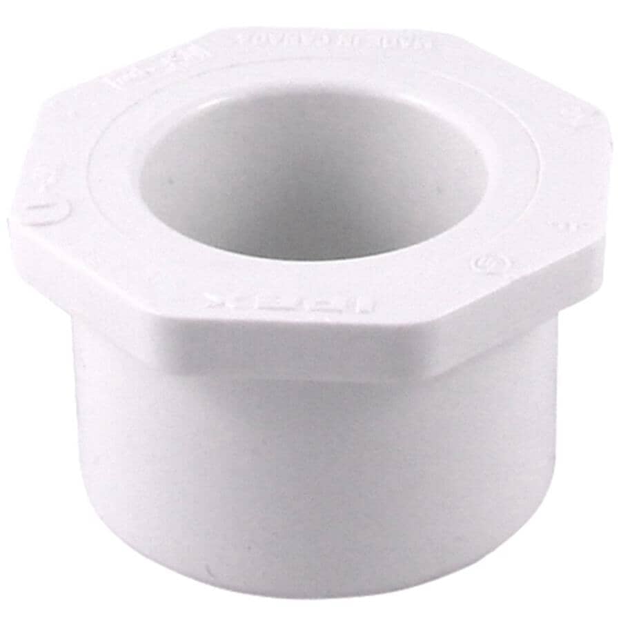 Schedule 40 1" Spigot x 3/4" Slip PVC Reducing Bushing