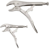 2 Piece Curved Jaw Locking Pliers Set