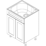 24" x 22" Willow Collection Laundry Cabinet with Stainless Steel Sink - Blue