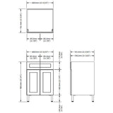 24" x 22" Willow Collection Laundry Cabinet with Stainless Steel Sink - Blue