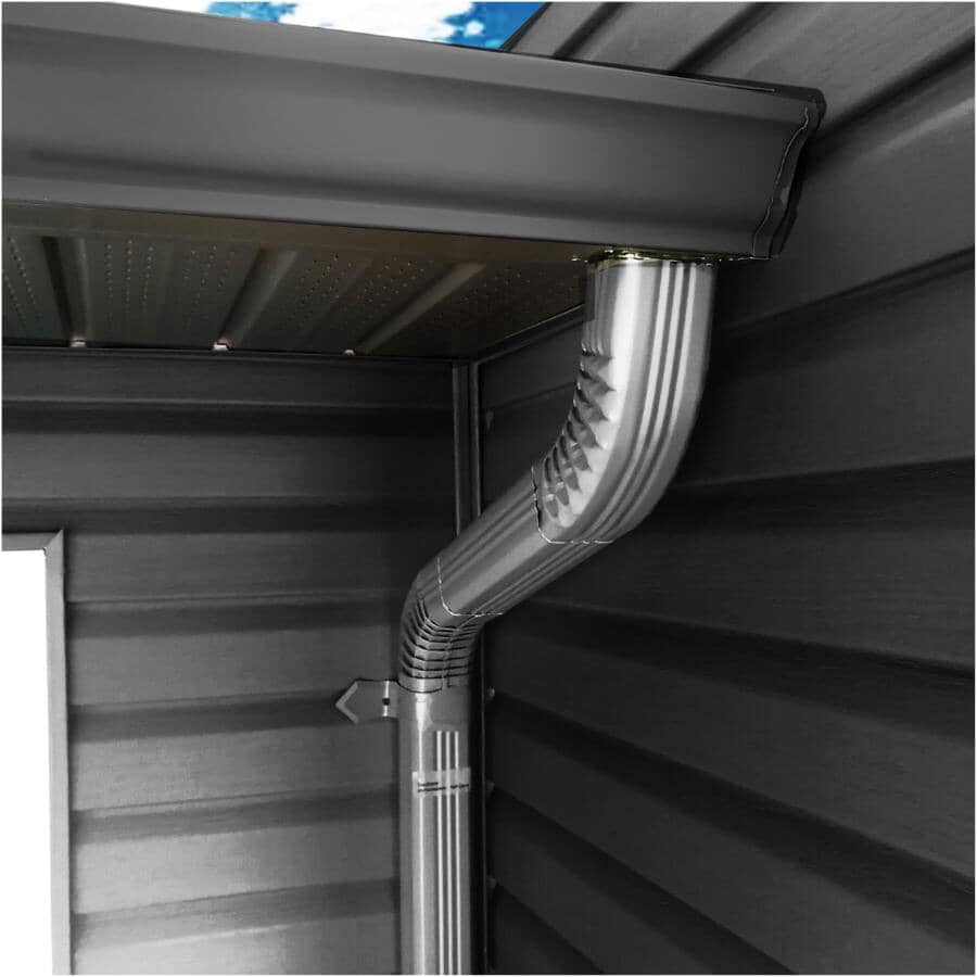 2-1/2" x 2-1/2" x 10' Black Low-Gloss Aluminum Gutter Downpipe