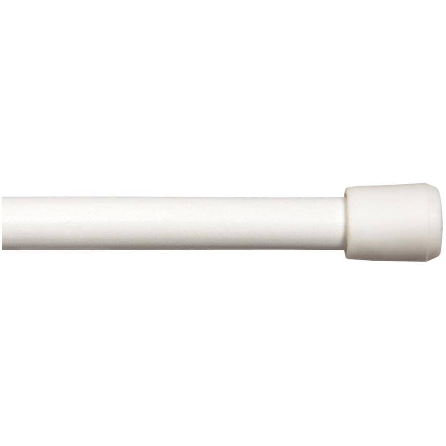 18" - 28" White Spring Tension Curtain Rod