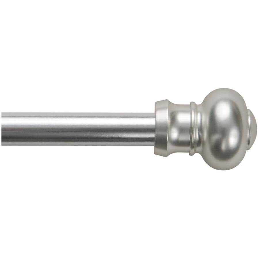 48" - 84" Satin Silver Ashby Cafe Curtain Rod