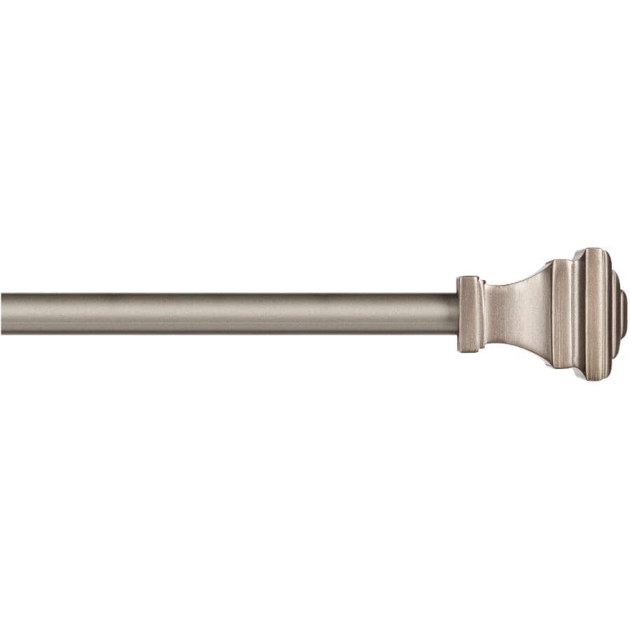 66" - 120" Pewter Milton Curtain Rod Set
