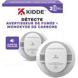 Battery Operated Smoke & Carbon Monoxide Detector with AA Battery, Voice Warning