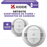 Battery Operated Smoke & Carbon Monoxide Detector with Worry Free 10 Year Battery, Voice Warning