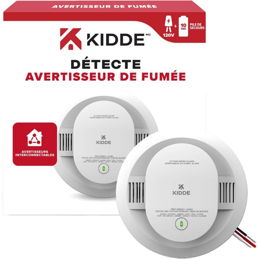 Hardwired Smoke Detector with Worry Free 10 Year Backup Battery