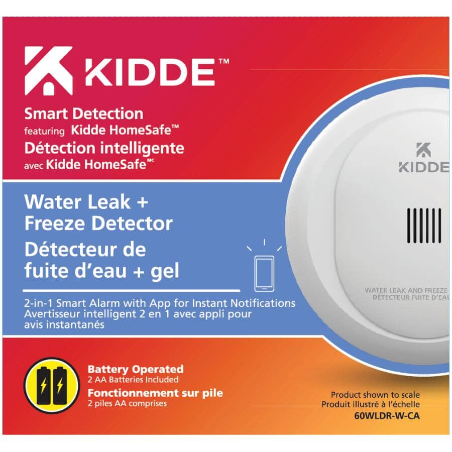 Smart Water Leak & Freeze Detector - Battery Operated