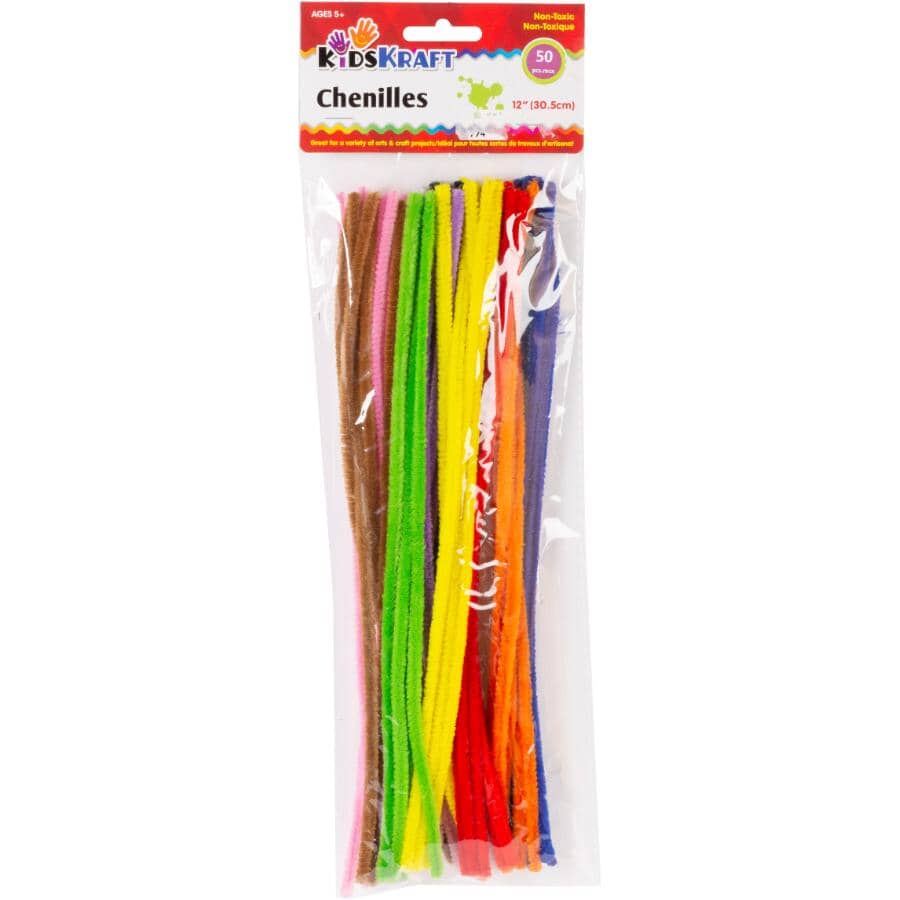 Craft Pipe Cleaners - Neon Colours, 50 Pack