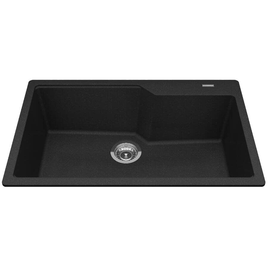 31"x 20" Single Drop-In Kitchen Sink Plumbing Fixture Basin Granite Workstation