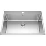 31"x 22" Single Drop-In Kitchen Sink - with Accessories, Stainless Steel