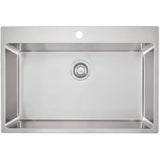 31"x 22" Single Drop-In Kitchen Sink - with Accessories, Stainless Steel