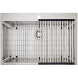 31"x 22" Single Drop-In Kitchen Sink - with Accessories, Stainless Steel