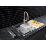 31"x 22" Single Drop-In Kitchen Sink - with Accessories, Stainless Steel