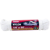 1/4" x 50' White Twist Nylon Rope