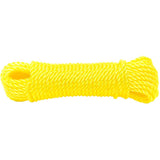 1/4" x 50' Yellow Twisted Polypropylene Rope