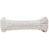 1/8" x 48' White/Grey Diamond Braid Polyester Rope