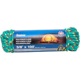 3/8" x 100' Diamond Braid Polypropylene Rope, Assorted Colours