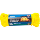 3/8" x 50' Yellow Hollow Core Polypropylene Rope