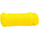 3/8" x 50' Yellow Twisted Polypropylene Rope