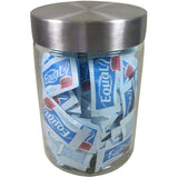 Round Glass Canister with Stainless Steel Lid - 1.2 L