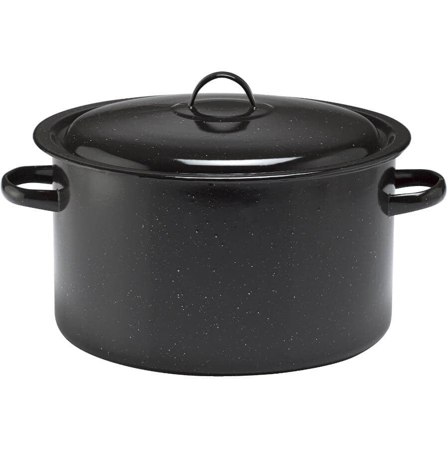 7 Jar Enamel Canner - Black, 11 Qt